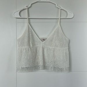 Little Moon cropped lace tank top